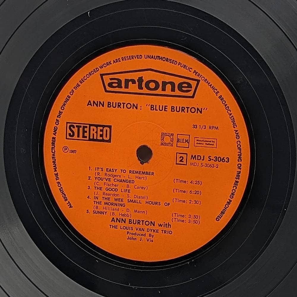 Ann Burton With The Louis Van Dyke Trio - Blue Burton