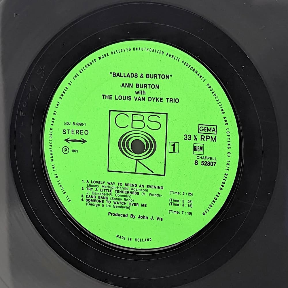 Ann Burton With The Louis Van Dyke Trio - Ballads & Burton