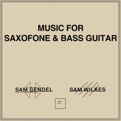 Sam Gendel & Sam Wilkes – Music For Saxofone & Bass Guitar 再入荷