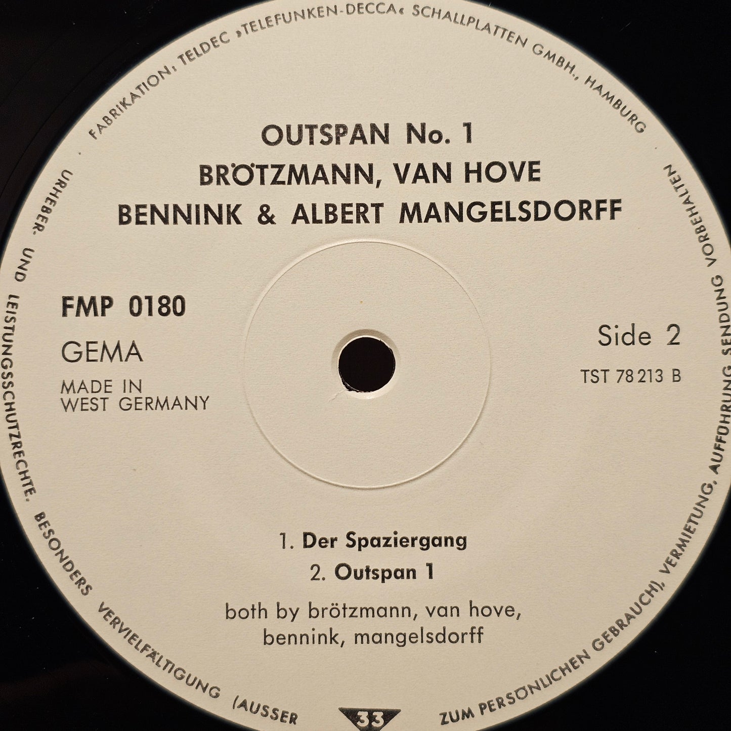 Brötzmann / Van Hove / Bennink Plus Albert Mangelsdorff – Outspan No 1