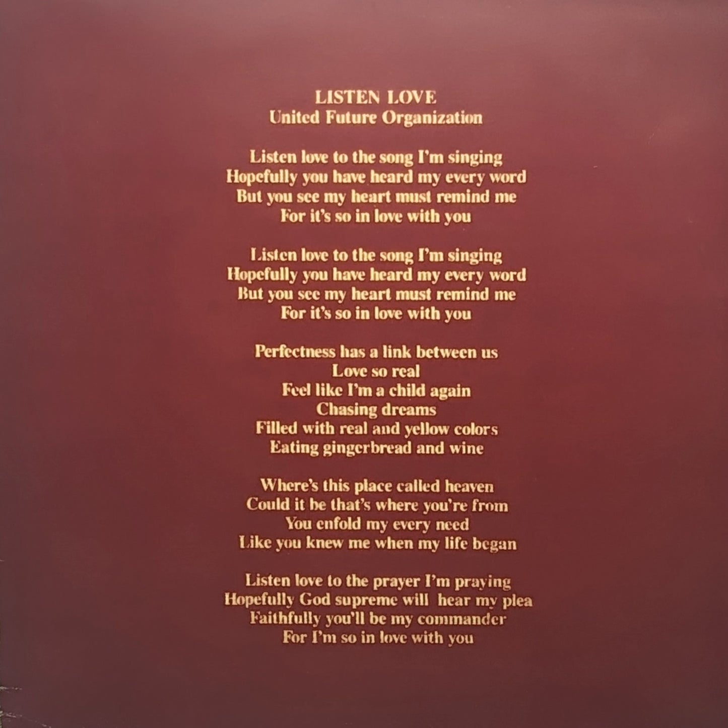 United Future Organization – Listen Love