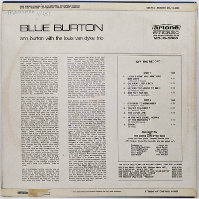 Ann Burton With The Louis Van Dyke Trio - Blue Burton