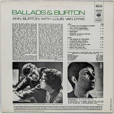 Ann Burton With The Louis Van Dyke Trio - Ballads & Burton