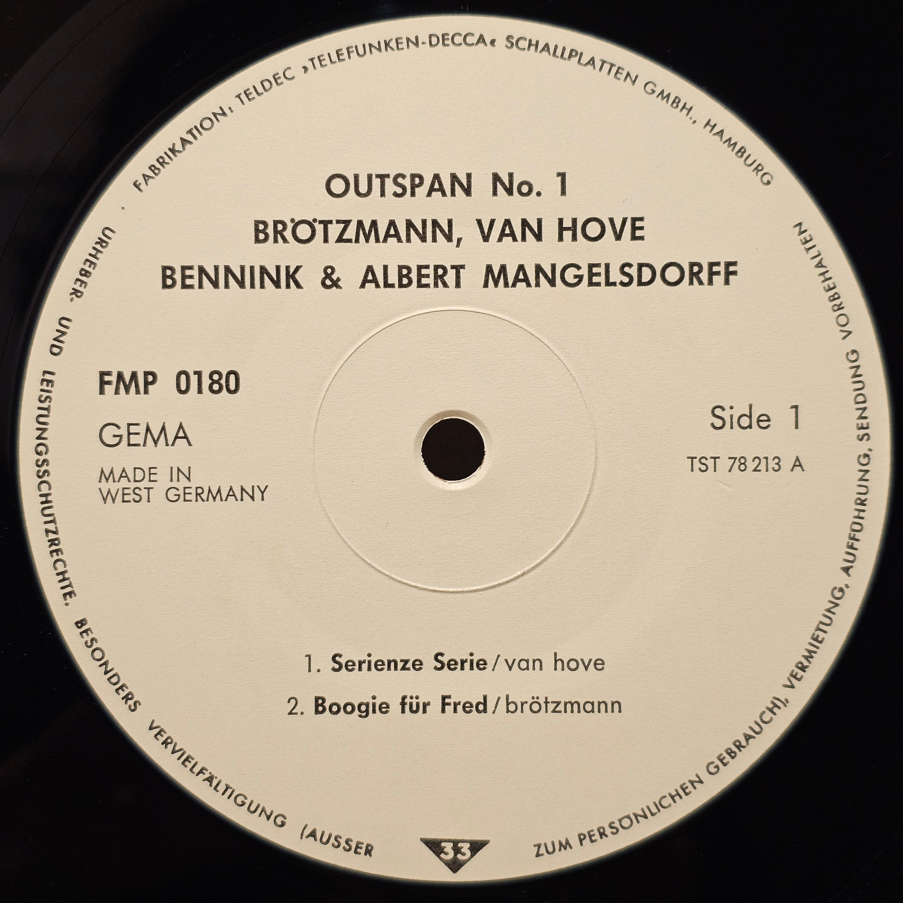 Brötzmann / Van Hove / Bennink Plus Albert Mangelsdorff – Outspan