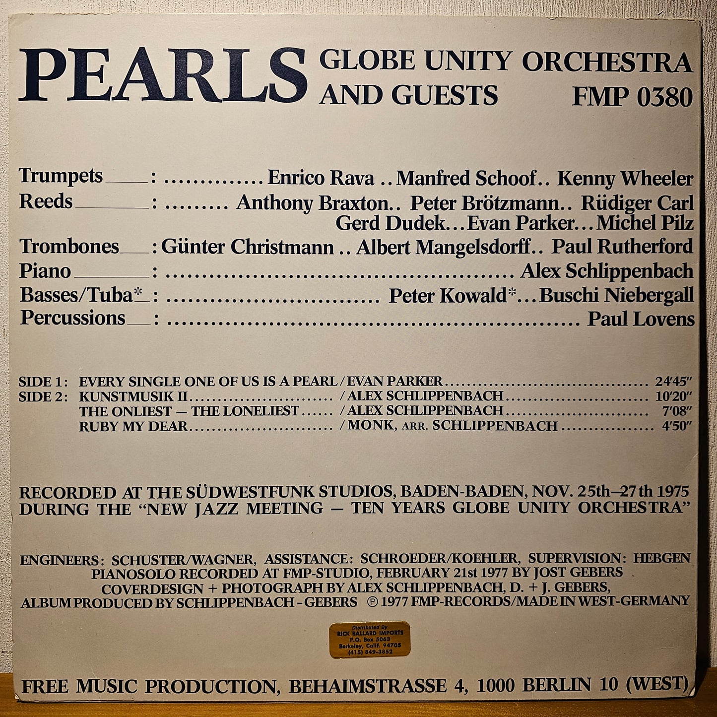 Globe Unity Orchestra And Guests – Pearls