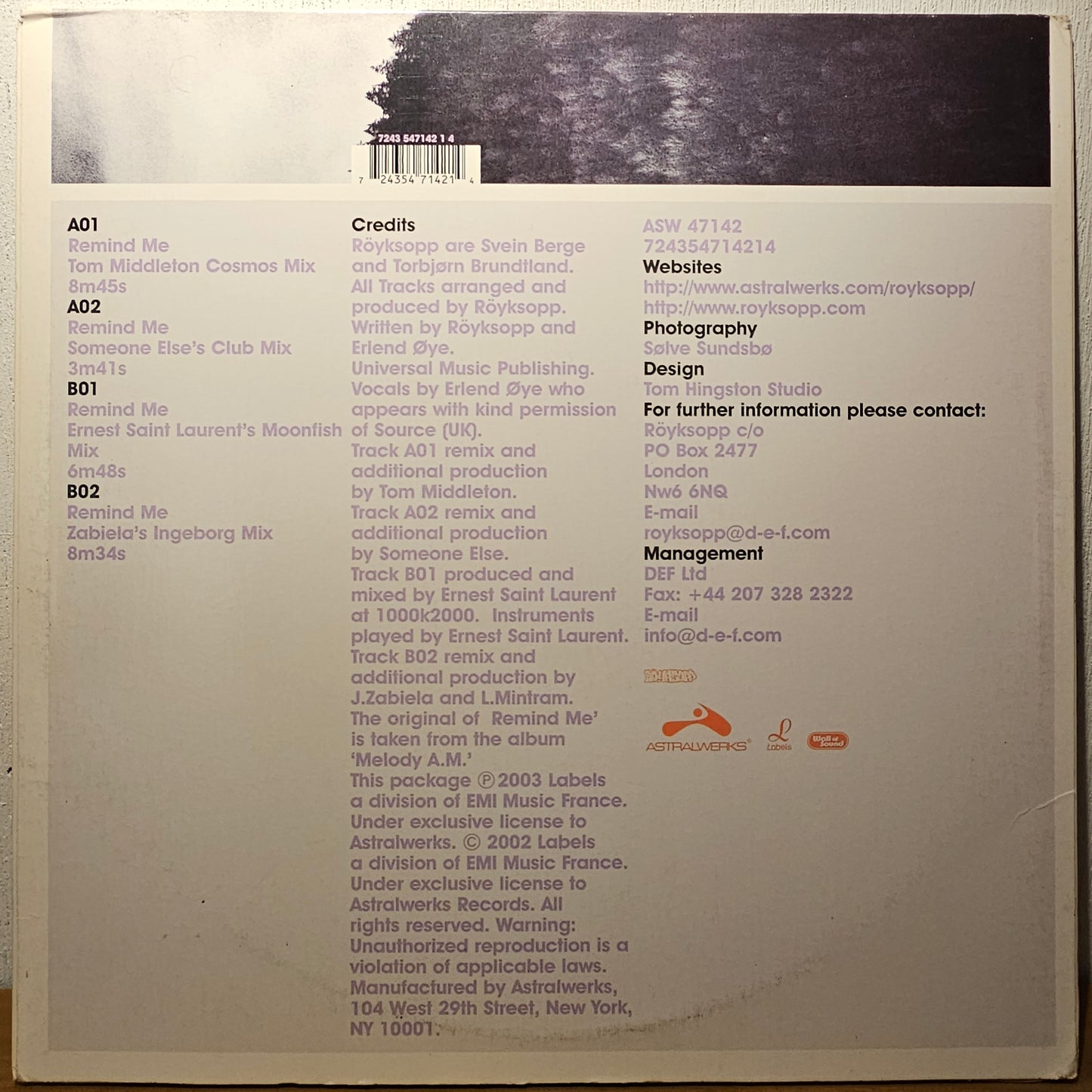 Royksopp – Remind Me