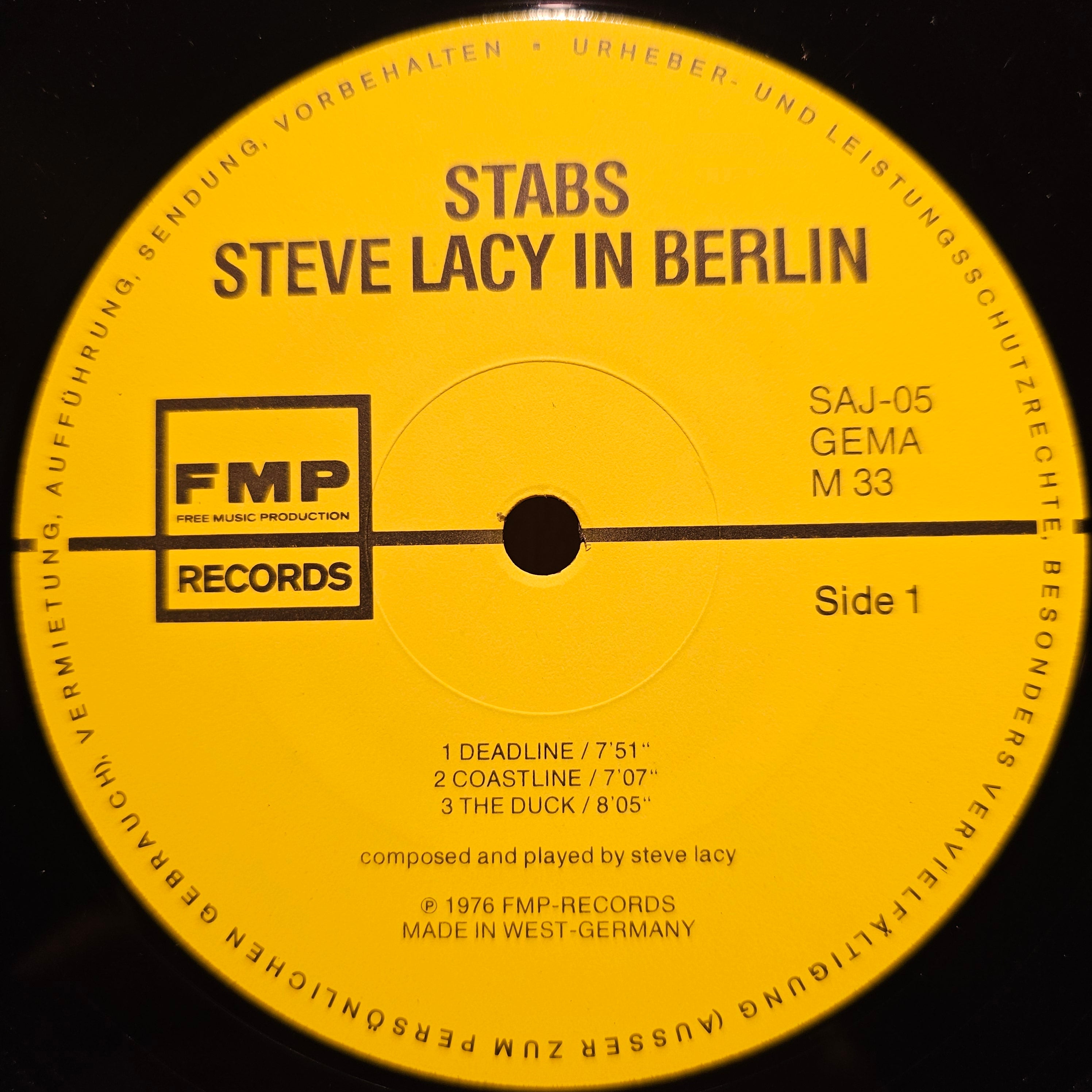 Steve Lacy – Stabs / Solo In Berlin – MUSTA LEVY -music base-