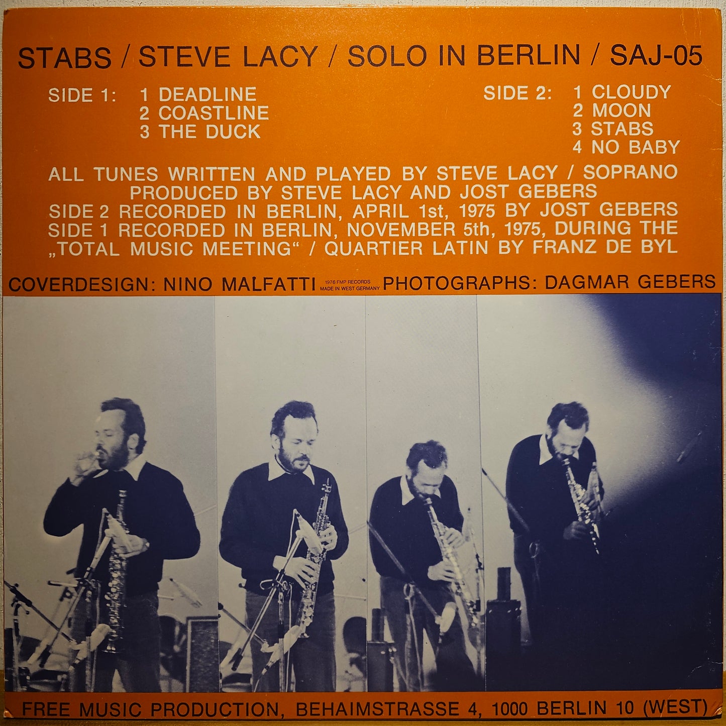 Steve Lacy – Stabs / Solo In Berlin